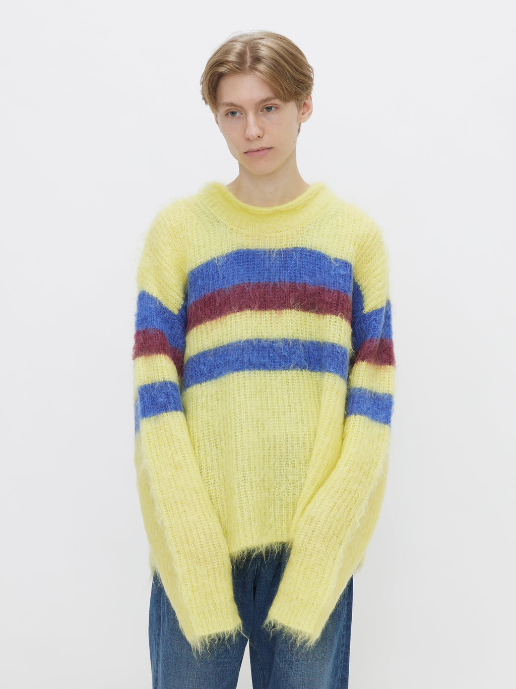 bodom MELIOR Boulloire neck/新品•未使用品 BOTTLE NECK BORDER KNIT [YELLOW] – 71MICHAEL