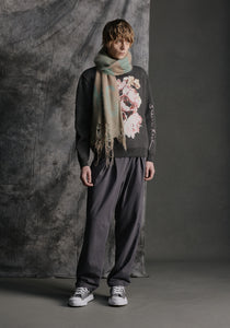 THE CRAZY THUNDER FLOWER KNIT<br />[GRAY]