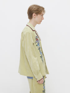 EMBROIDERED SHIRT JACKET<br />[YELLOW]