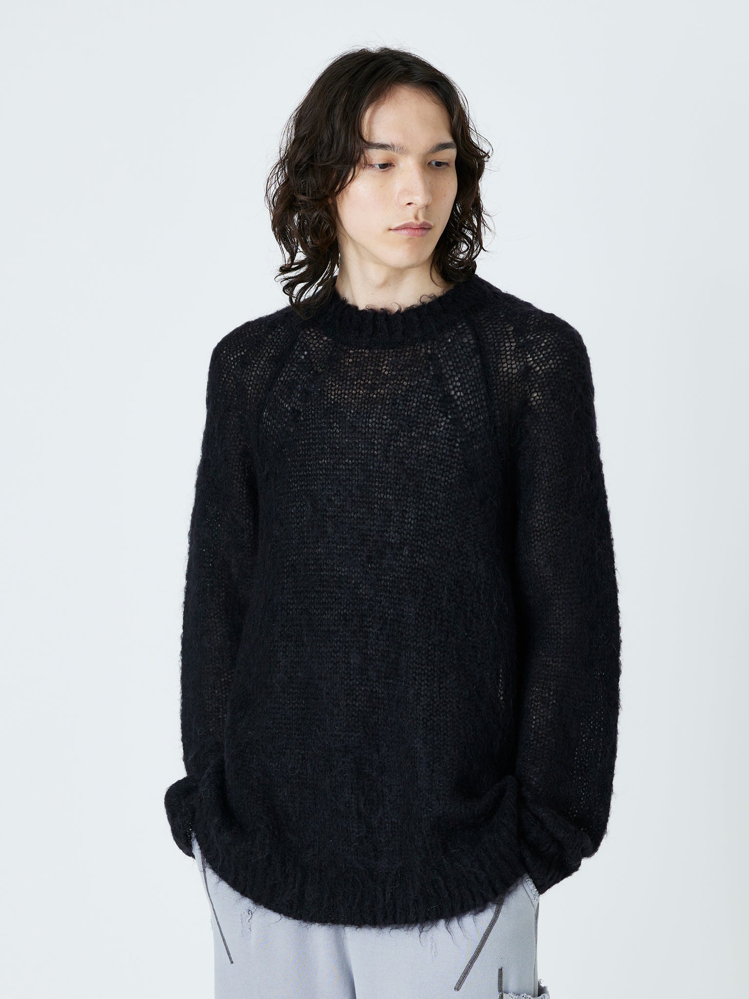 MOHAIR SWEATER<br />[BLACK]