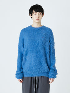 SHAGGY KNIT PULLOVER<br />[BLUE]