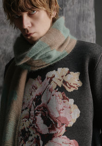 THE CRAZY THUNDER FLOWER KNIT<br />[GRAY]