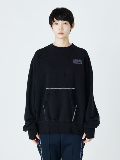 AGING SWEAT SHIRT<br />[BLACK]