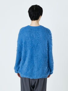 SHAGGY KNIT PULLOVER<br />[BLUE]