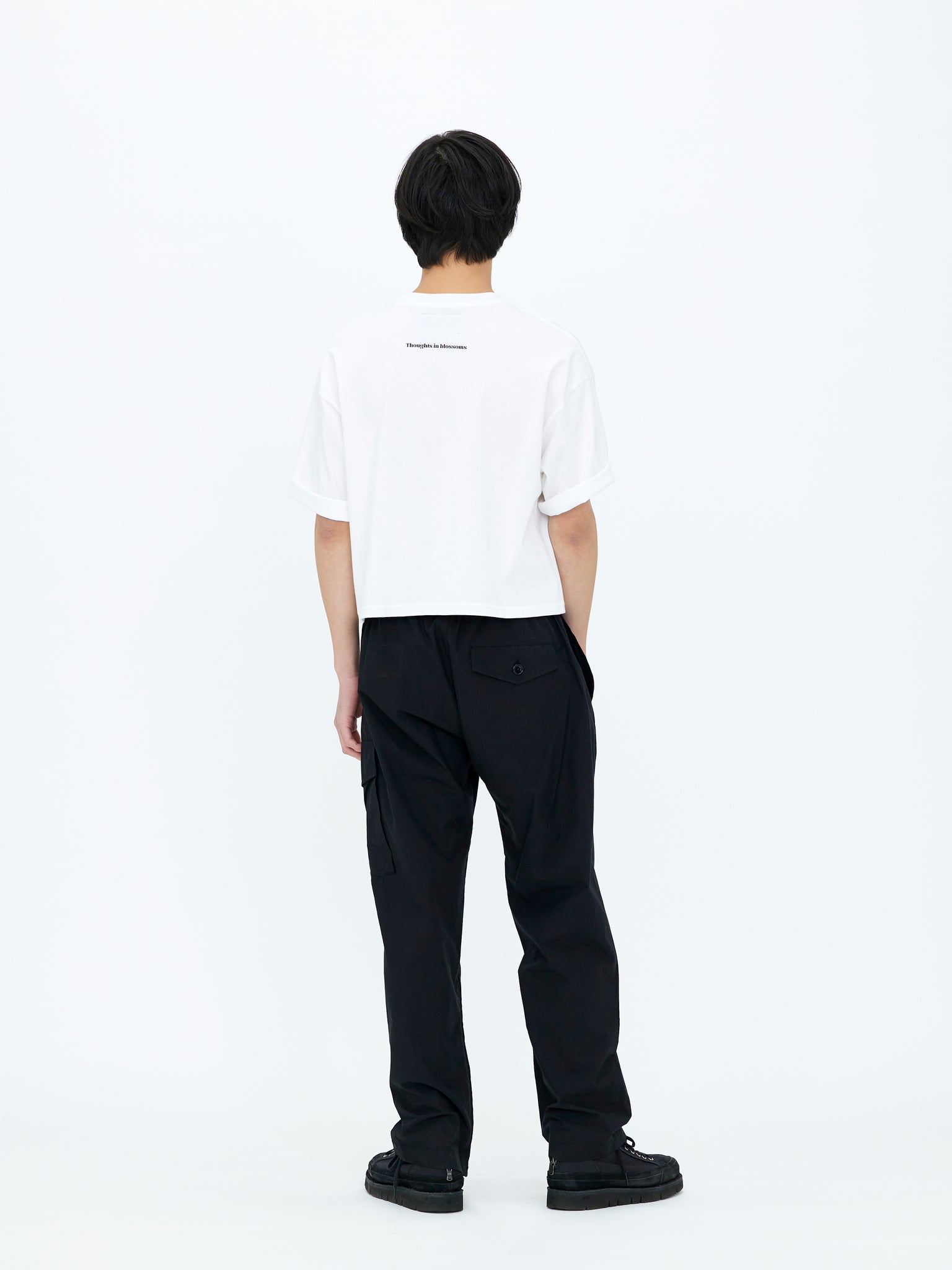 RELAXED CARGO PANTS<br />[BKACK]