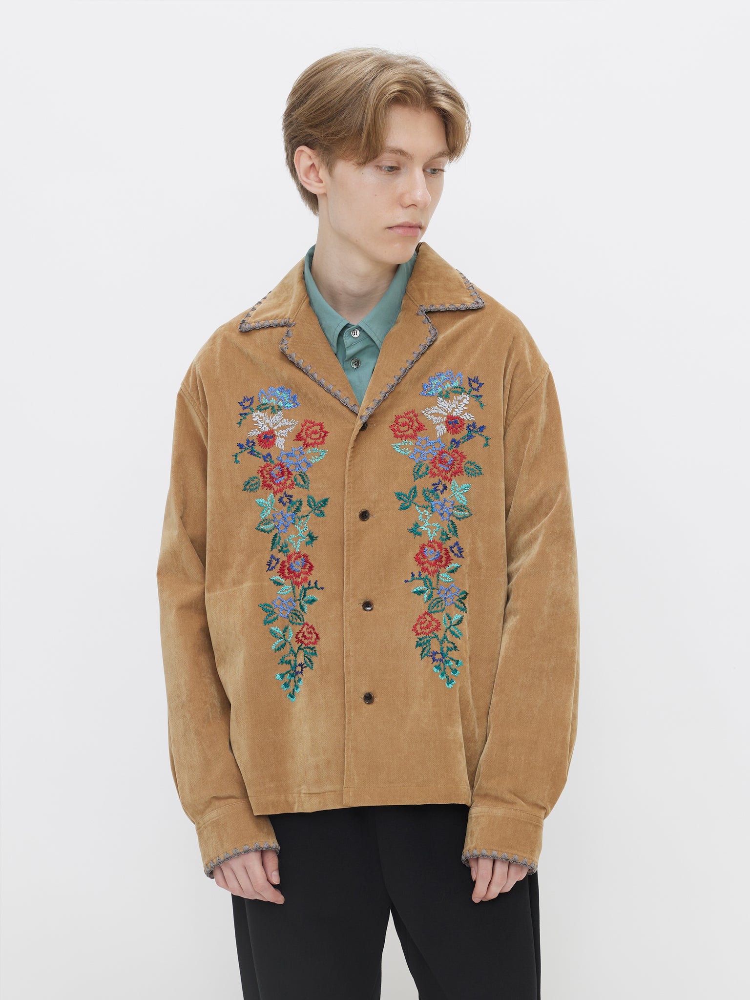 71Michael EMBROIDERED SHIRT COAT