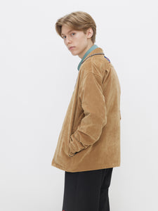EMBROIDERED SHIRT JACKET<br />[BROWN]