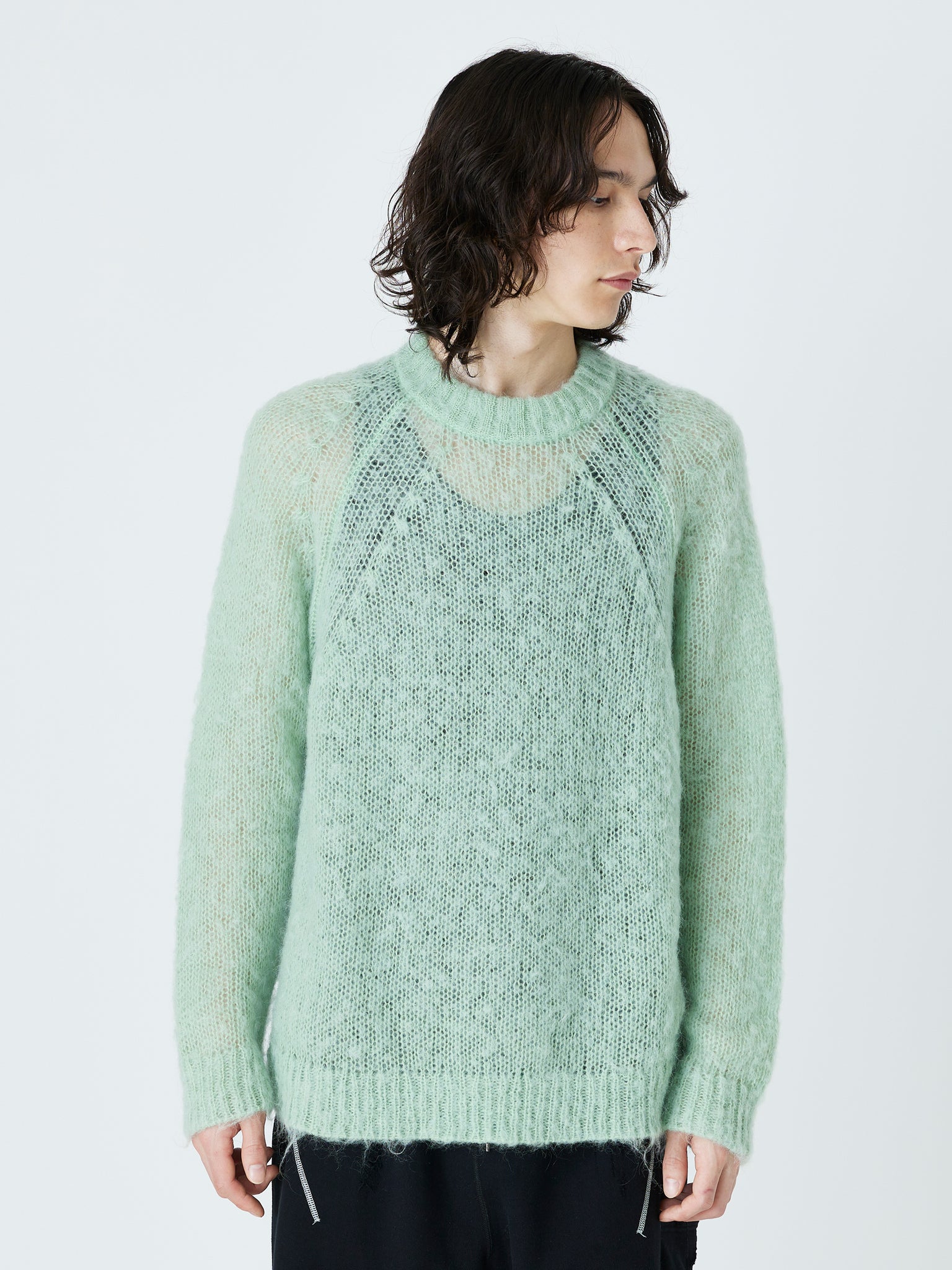 MOHAIR SWEATER<br />[PALE GREEN]