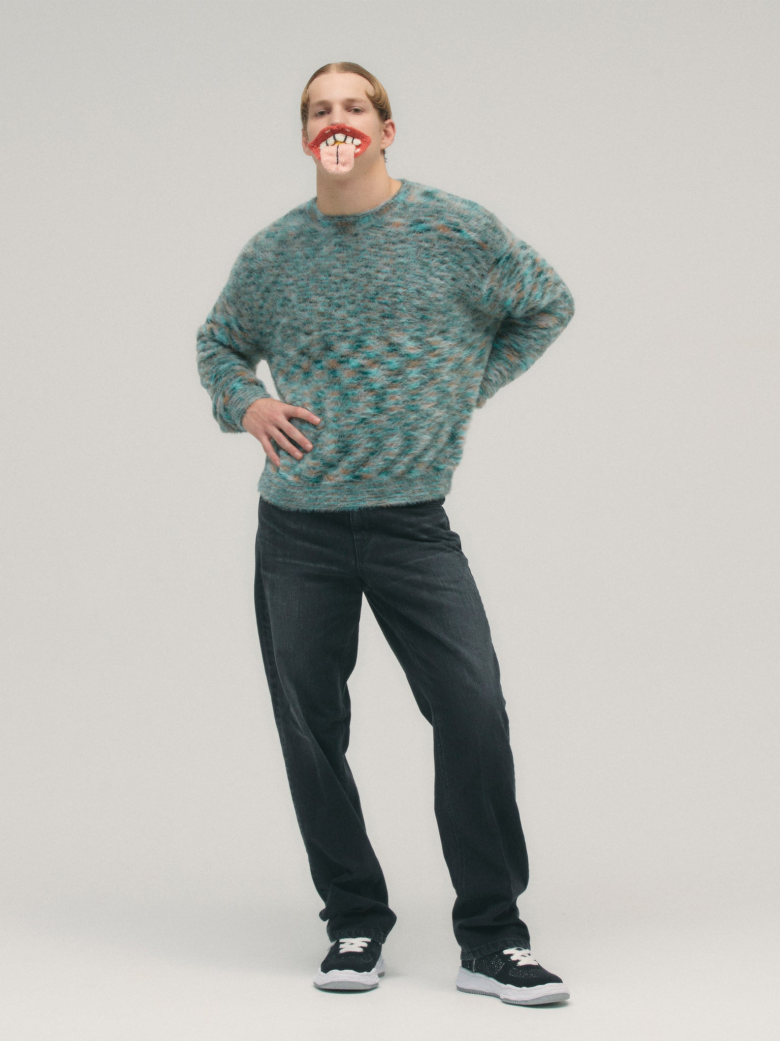 SHAGGY KNIT PULLOVER<br />[PINK]