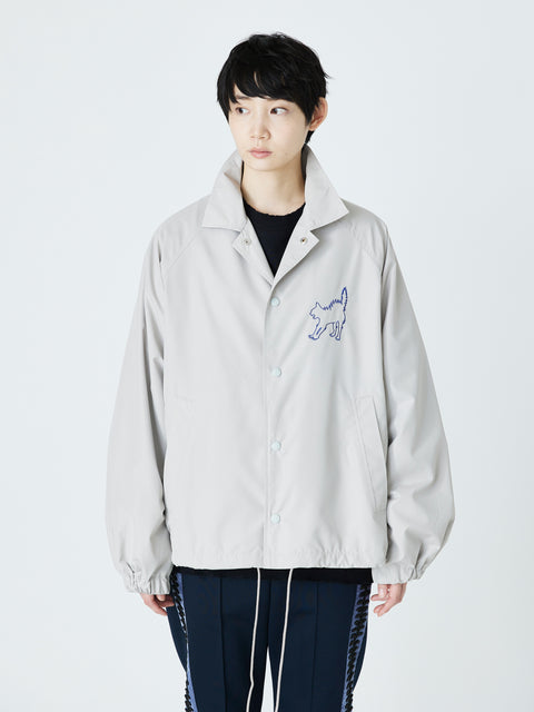 EMBROIDERED NYLON JACKET<br />[GREIGE]