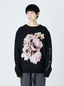 THE CRAZY THUNDER FLOWER KNIT<br />[BLACK]