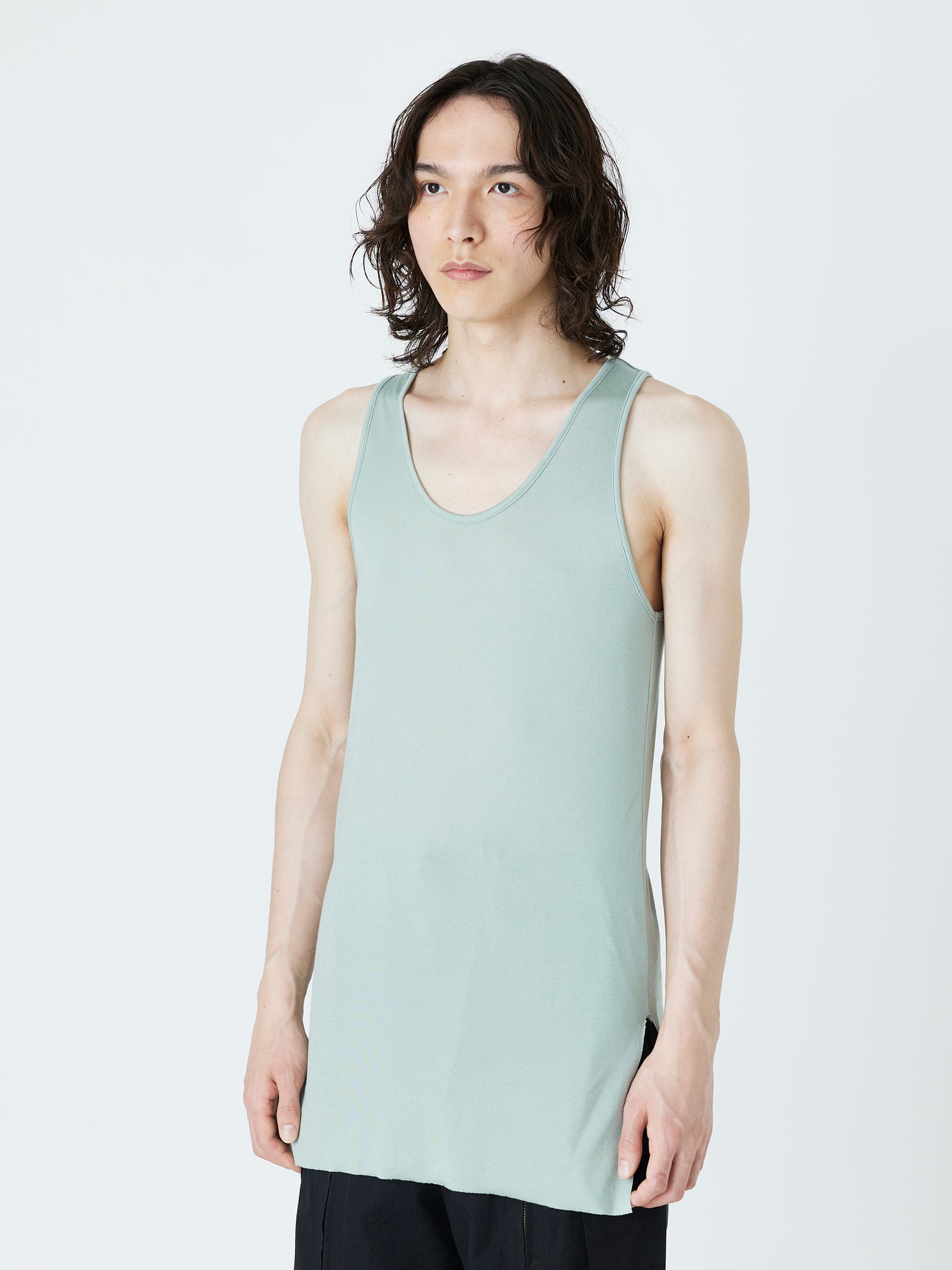 TENCEL TANK TOP<br />[SMOKE GREEN]