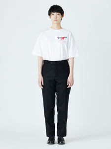 SCRATCHES EMBROIDERED SLACKS<br />[BLACK]