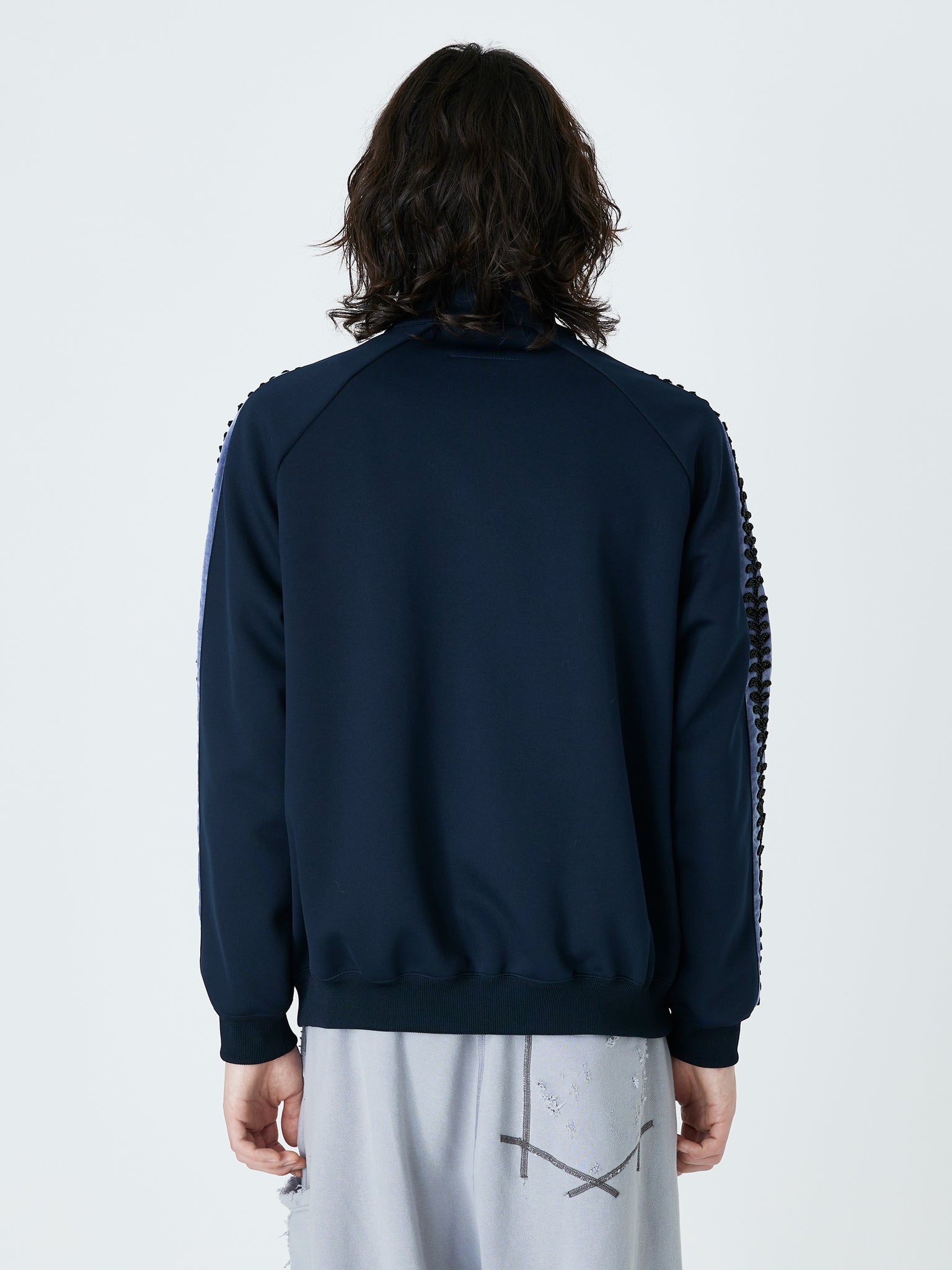 EMBROIDERED TRACK JACKET<br />[NAVY]