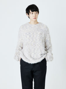 SHAGGY KNIT PULLOVER<br />[OFF WHITE]