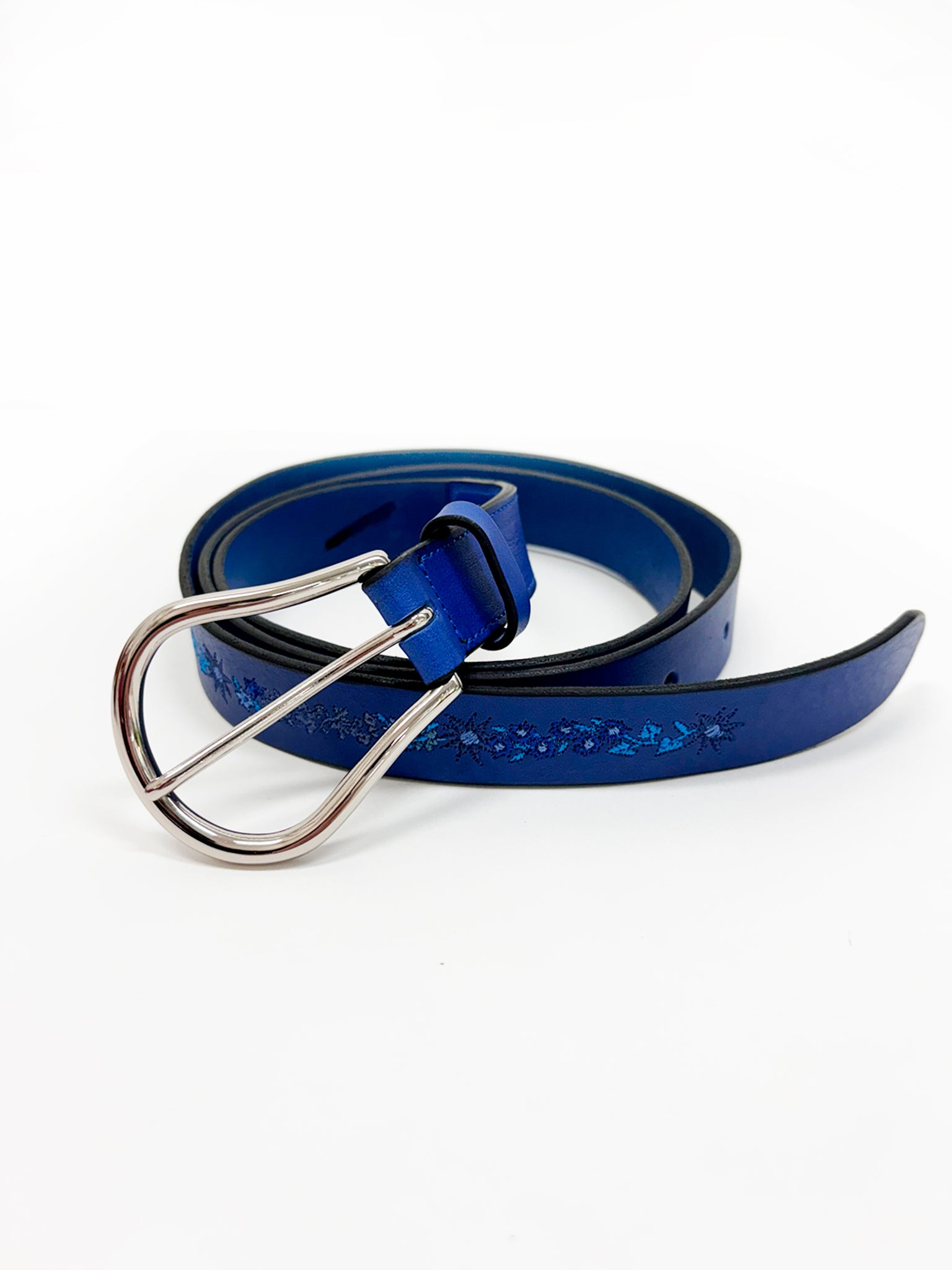 Embroidered belt<br />[BLUE]