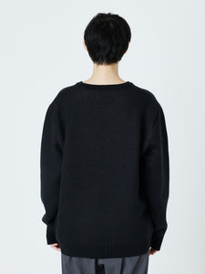 THE CRAZY THUNDER FLOWER KNIT<br />[BLACK]