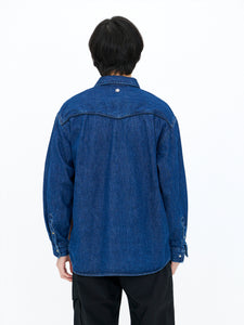 MULTI-POCKET DENIM SHIRT<br />[INDIGO BLUE]