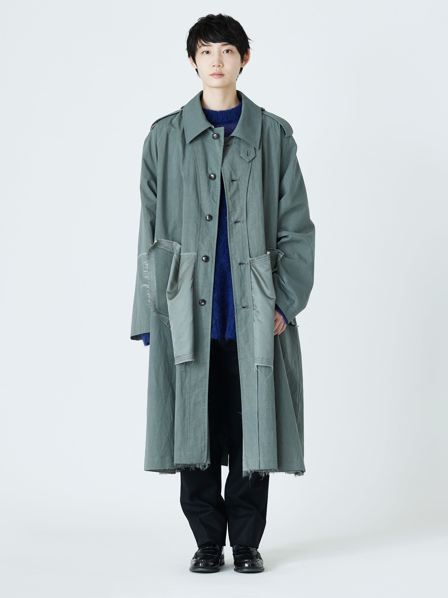 INSIDE OUT OVER COAT<br />[DARK SAGE]