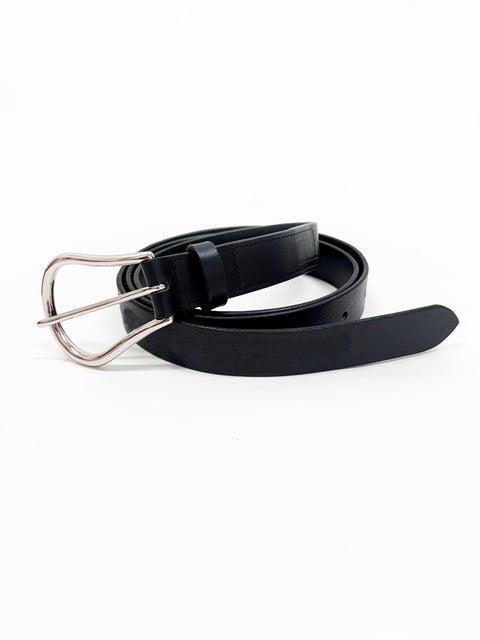 leather belt<br />[BLACK]