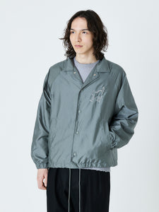 EMBROIDERED NYLON JACKET<br />[GRAY GREEN]