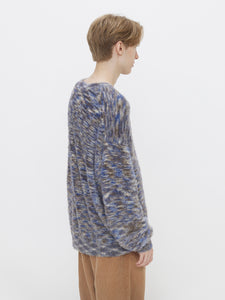 SHAGGY KNIT PULLOVER<br />[NAVY]