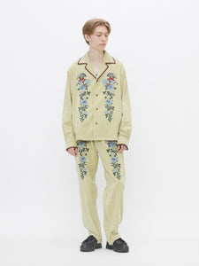 EMBROIDERED RELAXED PANTS<br />[YELLLOW]