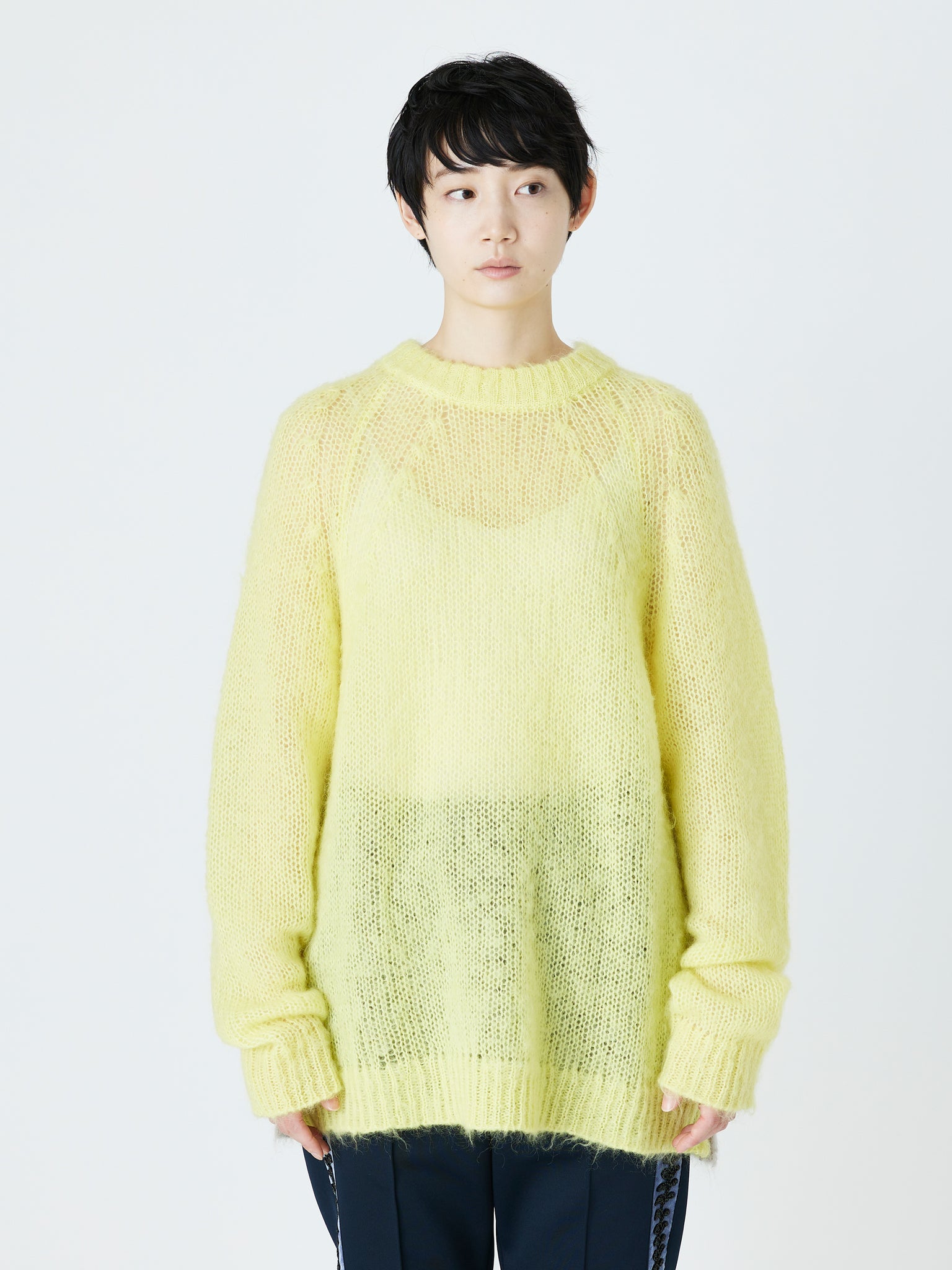 MOHAIR SWEATER<br />[YELLOW BROWN]