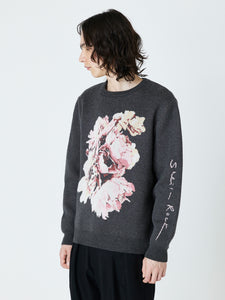 THE CRAZY THUNDER FLOWER KNIT<br />[GRAY]