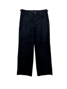 Lamb Suede Pants<br />[BLACK]