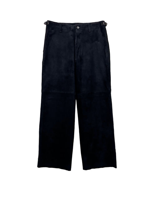 Lamb Suede Pants<br />[BLACK]