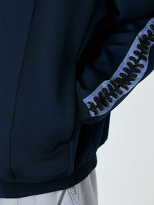 EMBROIDERED TRACK JACKET<br />[NAVY]