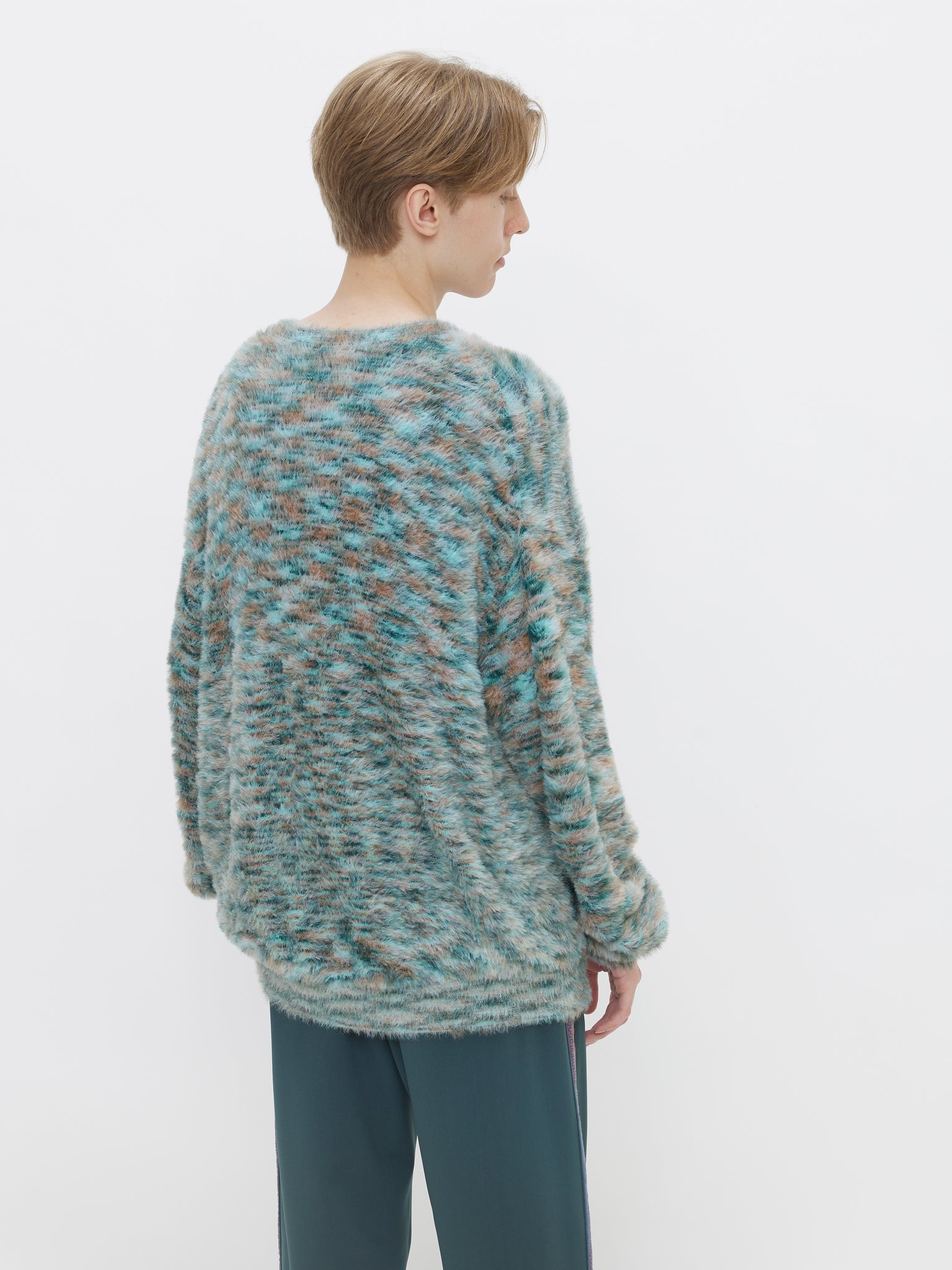 SHAGGY KNIT PULLOVER<br />[GREEN]
