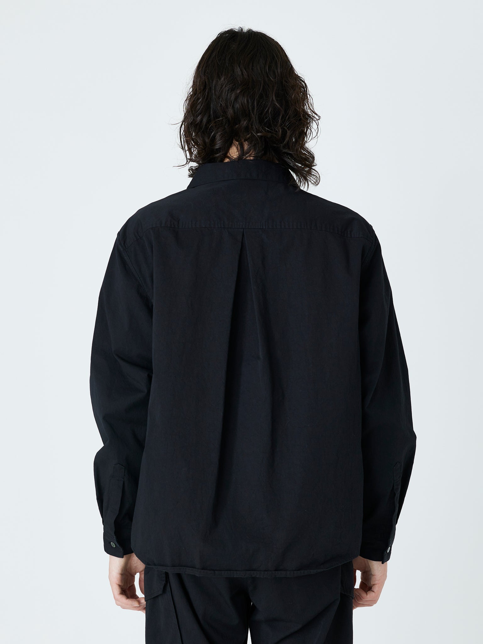 INSIDE OUT ZIPPER SHIRT<br />[BLACK]