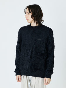 SHAGGY KNIT PULLOVER<br />[BLACK]