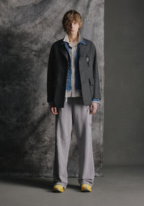 SCRATCHES OVERSIZE JACKET<br />[DARK GRAY]