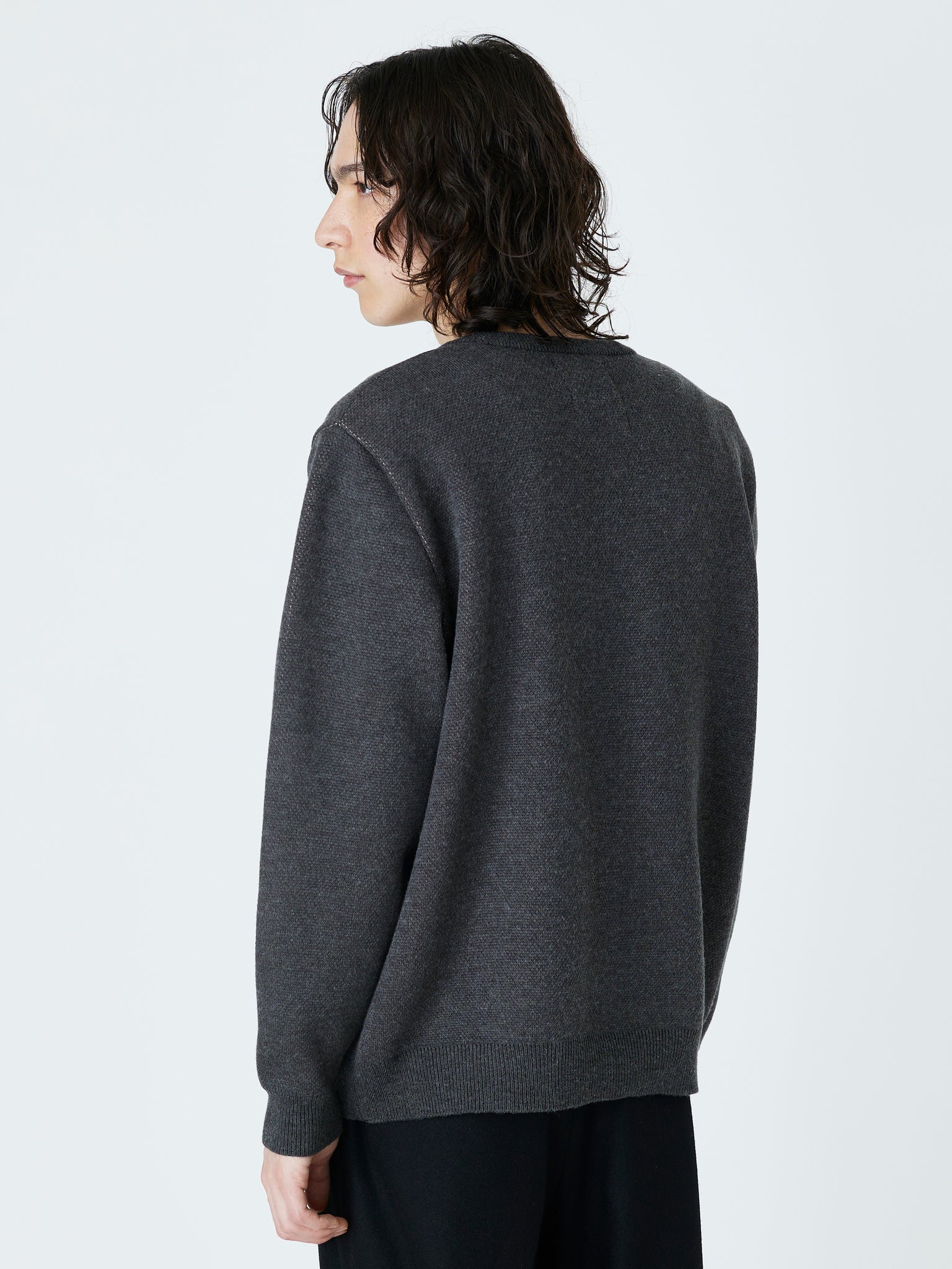 THE CRAZY THUNDER FLOWER KNIT<br />[GRAY]