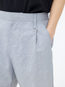 METEOR LASER CUT PANTS<br />[WHITE HEATHER GRAY]