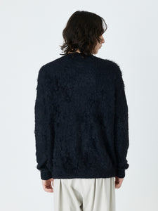 SHAGGY KNIT PULLOVER<br />[BLACK]