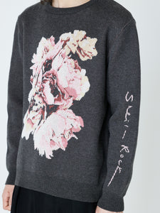 THE CRAZY THUNDER FLOWER KNIT<br />[GRAY]