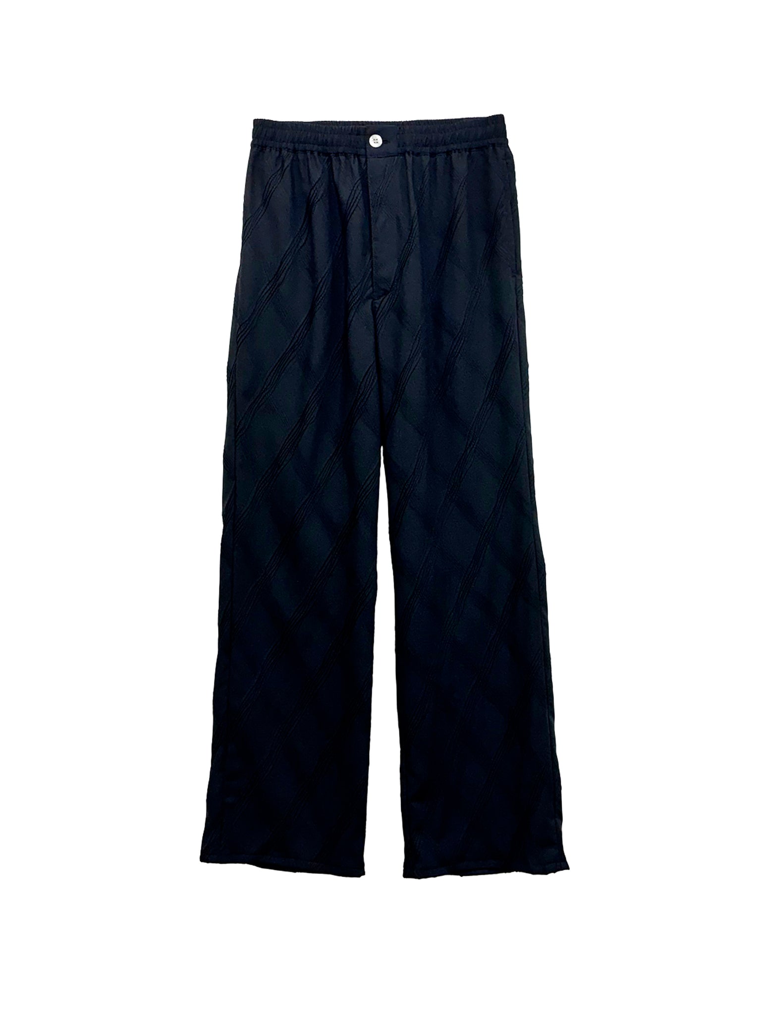 Pants with double pleats<br />[BLACK]