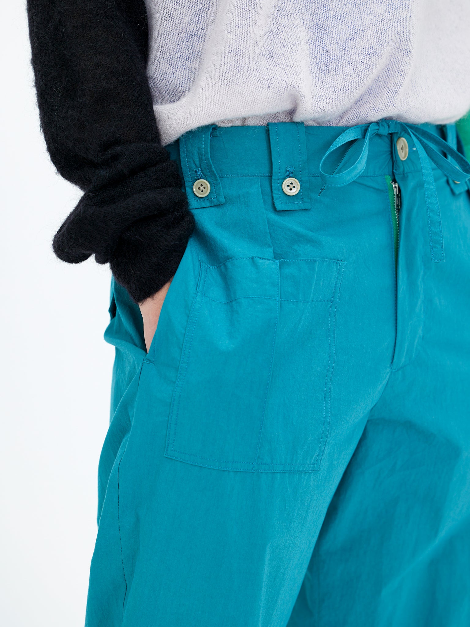 RELAXED CARGO PANTS<br />[GREEN]