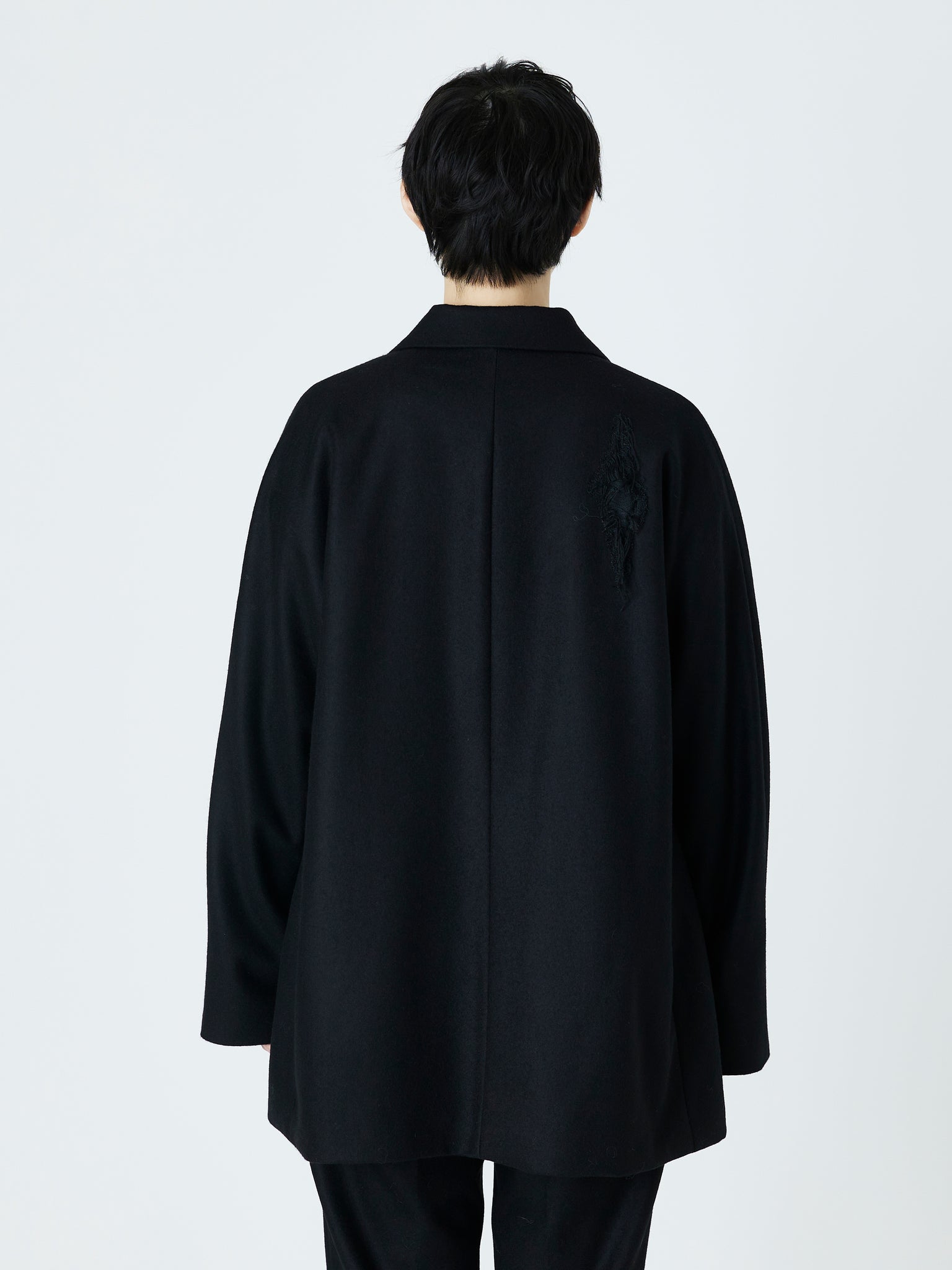 SCRATCHES OVERSIZE JACKET<br />[BLACK]