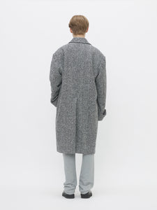 SHOULDER PAD COAT<br/>[BLACK×WHITE]