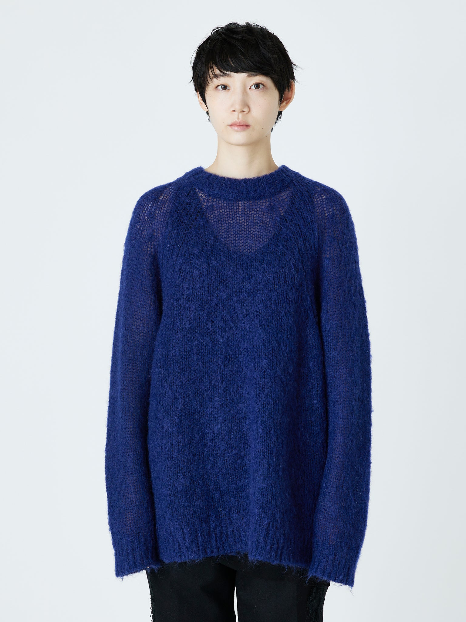 MOHAIR SWEATER<br />[SMOKE SAX]