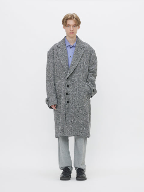 SHOULDER PAD COAT<br/>[BLACK×WHITE]
