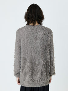 SHAGGY KNIT PULLOVER<br />[BROWN]