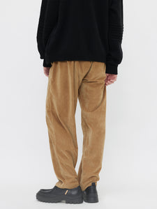 EMBROIDERED RELAXED PANTS<br />[BROWN]