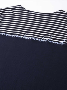 EMBROIDERED LETTER CHANGE T-SHIRT