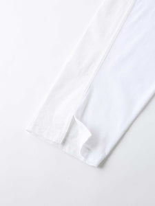 FABRIC X CUT SEW PULLOVER<br>[WHITE]